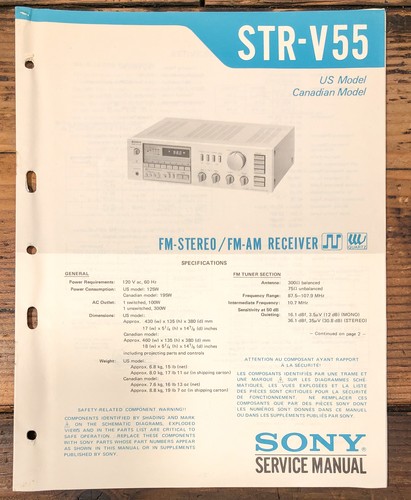 Sony str v55 ricevitore - sony, str-v55