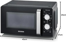 FORNO MICROONDE SEVERIN MW 7781 17 LITRI 900W GRILL 2IN1 SCONGELAMENTO 9 POTENZE