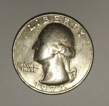 Quarto di dollaro vintage 1974