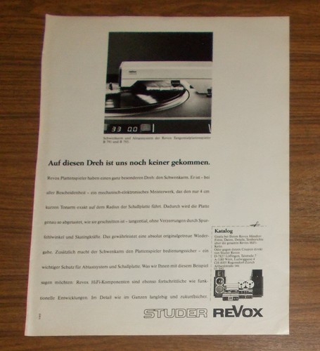 Rara pubblicità vintage revox - vintage,