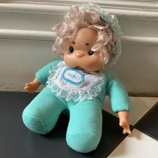 Bambola Fiba vintage caramella rosa Bebe peluche giocattolo morbido bambino carino kitsch succhia pollice