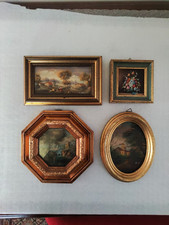 Lotto n. 4 quadretti ad olio con cornice vedi misure
