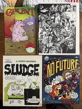 LOTTO x4 Underground Comix Sludge Comix 1971 Edge City RARO No Future Grunt #2 👀
