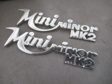 Innocenti MINI Minor MK2 - Scritta logo in metallo - Ricambio nuovo