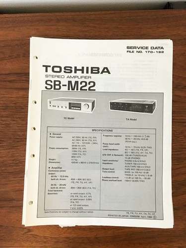 Toshiba m22 amplificatore - toshiba, sb-m22