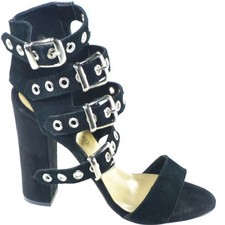 Sandali tacco doppio nero