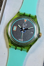 ?? Swatch TOUCH DOWN GB409 AUTOMATIC CONVERSION 1988 DATARIO 
