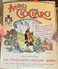 ETICHETTA di SORA Frosinone LIQUORI SOC. PAOLUCCI MARASCHINO EXPORT-1237