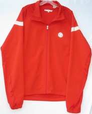 Giacca ciclismo softshell Nashbar rosso poliestere zip con 3 tasche posteriori uomo XL