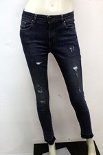 Pinko Donna Pantalone Taglia 44 Jeans Blu Pant Pants Regular Cotone Logo Woman