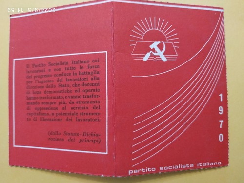 Tessera partito socialista