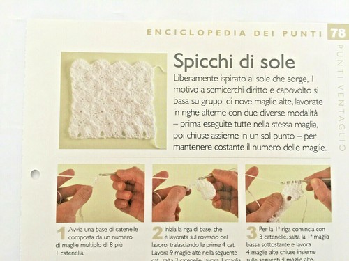 Scheda tecnica punti - tecnica, uncinetto