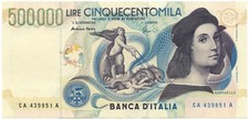 500000 LIRE BANCA D'ITALIA