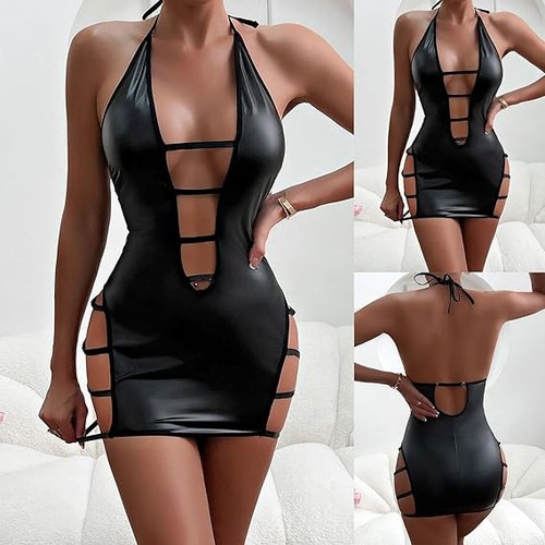 Piccolo bodycon nero cinghie - bodycon,
