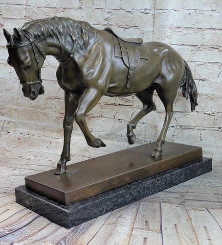 Bronzo marmo statua - bronzo, asino