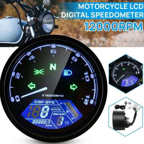 12000rpm moto tachimetro lcd - moto,