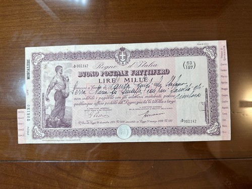 Buono postale fruttifero - buono,