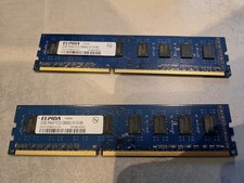 ELPIDA 4GB RAM DDR3 DUAL CHANNEL 2X 2GB 2Rx8 PC3-10600U-9-10-B0 MEMORIA