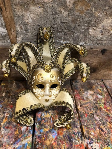 Maschera giullare decorata - maschera, da