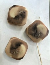 Bottoni vintage 12 pz quadrati effetto legno 2x2 cm circa Anni '70