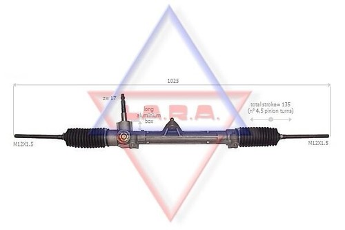 Scatola sterzo bassa per - sterzo, fiat