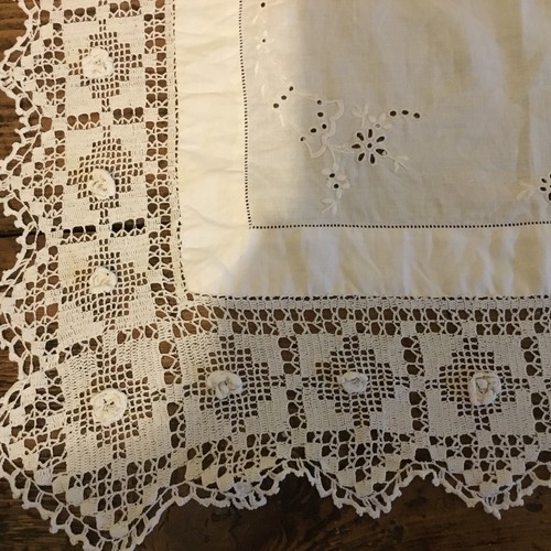 Vintage crochet and - crochet, linen