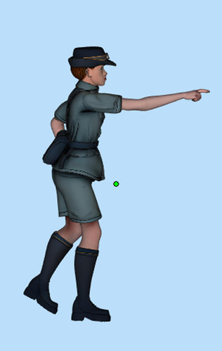 Diorama ragazza polizia