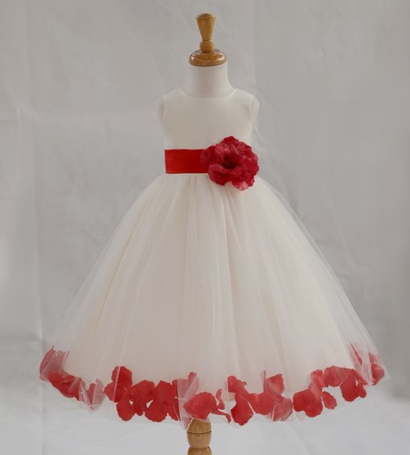 Abito bambina fiori petali - fiori, di