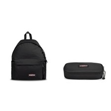 EASTPAK Padded Pak'r Zaino, 40 cm, 24 L, Nero & Oval Single Astuccio Portapenne,