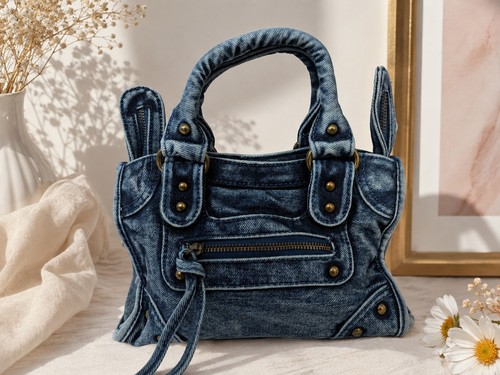 Borsa donna jeans denim blu - jeans,