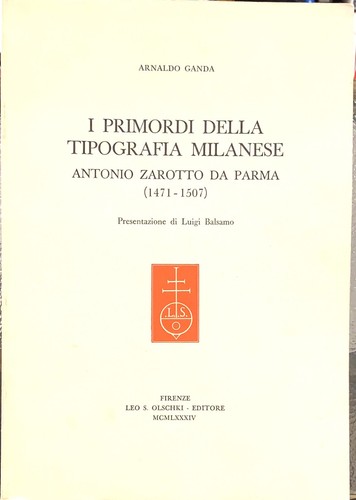 Primordi della tipografia - i,
