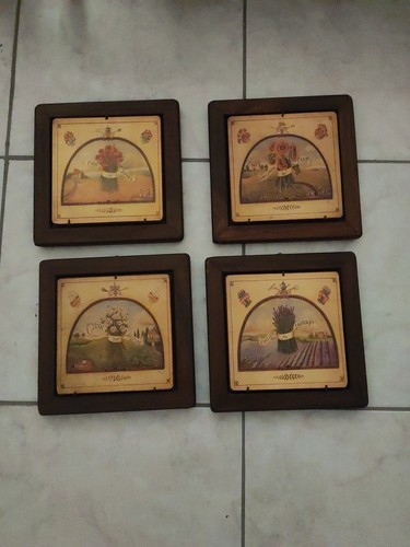 Lotto quadretti fiori - in, legno
