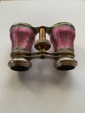 Antique Opera Glasses Theatre Glasses Brass Body 5 Pink