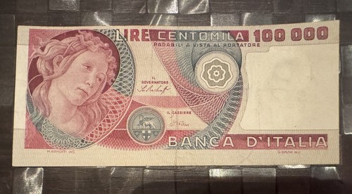100000 lire botticelli - 100000, errore