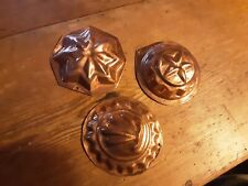 3 VECCHISSIME FORSE ANTICHE FORME IN RAME PER BISCOTTI DIAMETRO 8 CM COSÌ COME I
