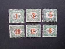 1918 Fiume Italia occupazione Segnatasse d'Ungheria sovrastampati 6 valori vedi