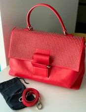 Borsa a mano in pelle rossa