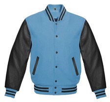 Bomber Varsity uomo blu cielo