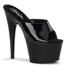 7" Black Patent Platform Heels