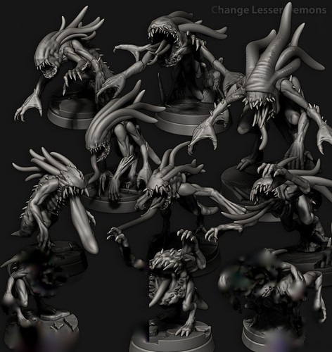 Miniature lesser demons - miniature,