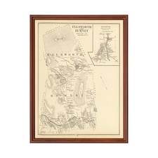 Old Map of Ellsworth, NH 1892
