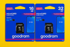 Scheda di memoria Micro SD 16 GB o 32Gb con Adattatore Card goodram