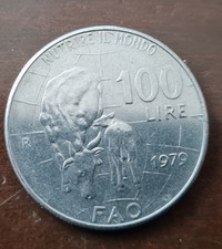 100 Lire 1979 FAO RARA TESTA