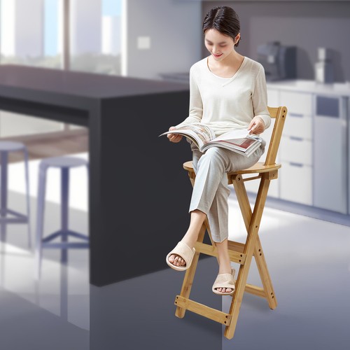 Foldable bamboo tall - bamboo, chair