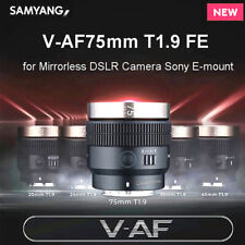 SAMYANG obiettivo pellicola messa a fuoco automatica V-AF 75 mm T1.9 FE per fotocamera reflex digitale mirrorless Sony E