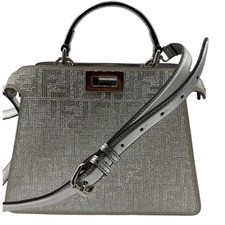 Borsa donna Fendi Peekaboo Mini Silver Limited Edition