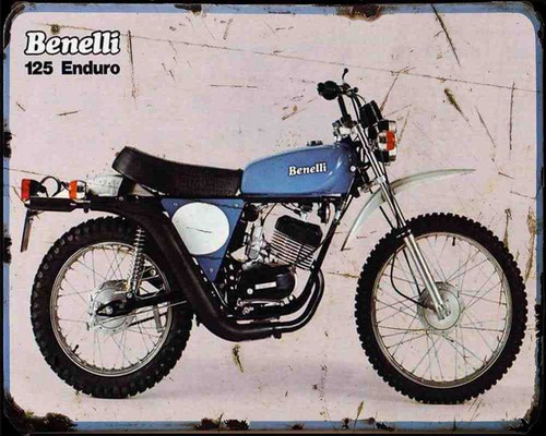 Insegna metallo benelli 125 - benelli,