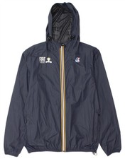 K-WAY Giacca antipioggia uomo con cappuccio UK 38 Medium blu navy poliammide IR13