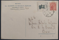 CASTELLANA GROTTE - TURI (BARI) 1958 AVV. NOTAIO MICCOLIS - CARTOLINA TESTATINA