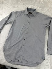 Camicia Etro uomo media nera bianca fantasia pied de poule manica lunga Italia cotone